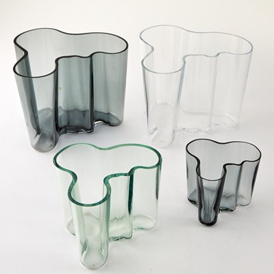 Lot 181 - Four Alvar Aalto Glass "Savoy" Vases