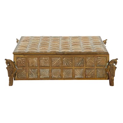 Lot 104 - Art Deco Style Glass and Brass Box