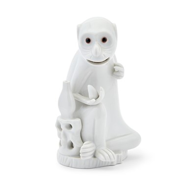 Lot 114 - Mottahedeh White Porcelain Figure of a  Monkey