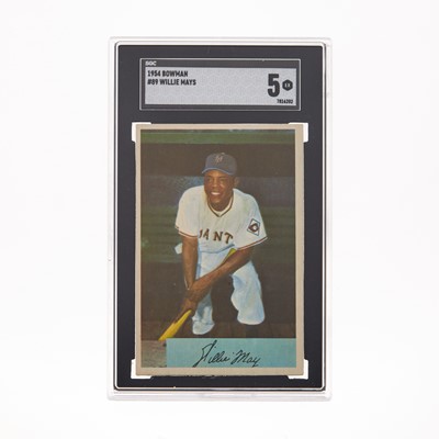 Lot 1011 - Baseball 1954 Bowman Willie Mays #89 SGC EX 5