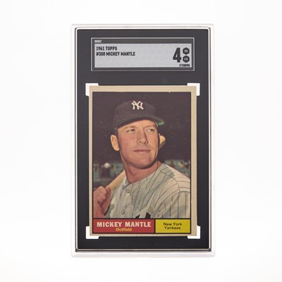 Lot 1019 - Baseball 1961 Topps Mickey Mantle # 300 SGC VG-EX 4