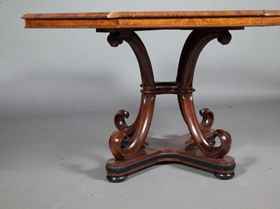 Lot 310 - English Walnut and Mahogany Center Table