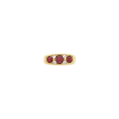 Lot 1122 - Gold, Ruby and Diamond Ring