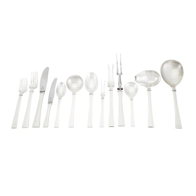 Lot 164 - H. Nils for Hans Hansen Sterling Silver Bell Pattern Flatware Service