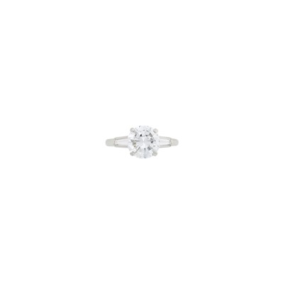 Lot 1136 - Platinum and Diamond Ring