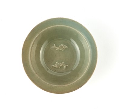 Lot 316 - A Chinese Carved Longquan Celadon Bowl