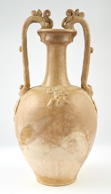 Lot 136A - A Chinese Straw Glazed Earthenware Amphora