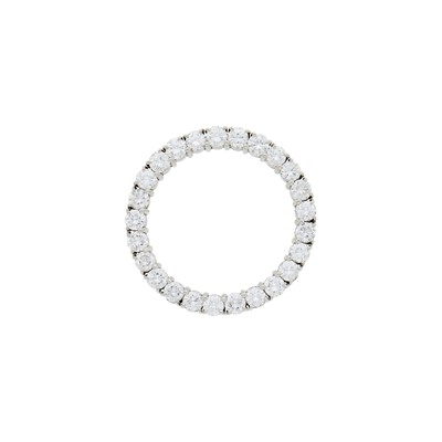 Lot 61 - Platinum and Diamond Circle Brooch