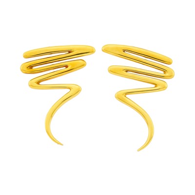 Lot 1 - Tiffany & Co., Paloma Picasso Pair of Gold 'Scribble' Earrings