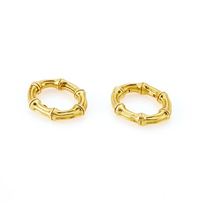 Lot 2052 - Tiffany & Co. Pair of Gold 'Bamboo' Cufflinks