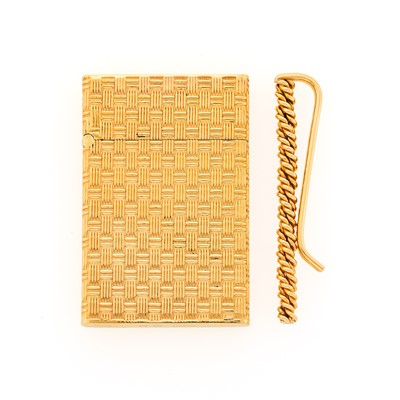Lot 2280 - Tiffany & Co., Gold Lighter and Tie Bar