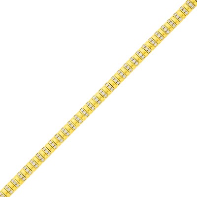 Lot 1054 - Gemlok Gold and Diamond Bracelet