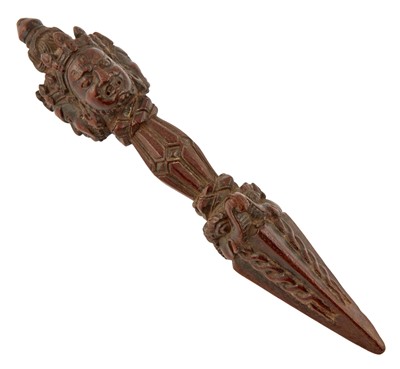 Lot 555 - A Tibetan Wooden Phurba