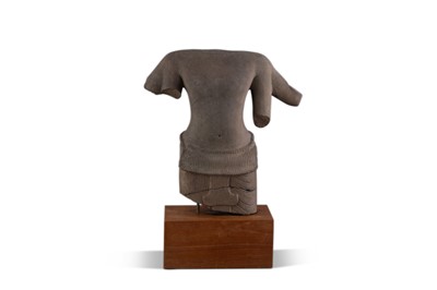 Lot 1085 - Khmer Sandstone Torso of Lokesvara