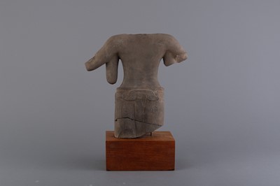 Lot 1085 - Khmer Sandstone Torso of Lokesvara