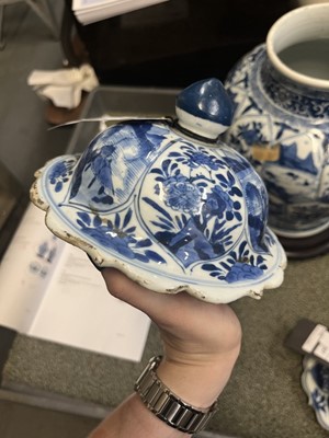 Lot 337 - A Large Pair of Chinese Blue and White Porcelain Covered Jars