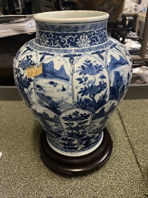 Lot 337 - A Large Pair of Chinese Blue and White Porcelain Covered Jars