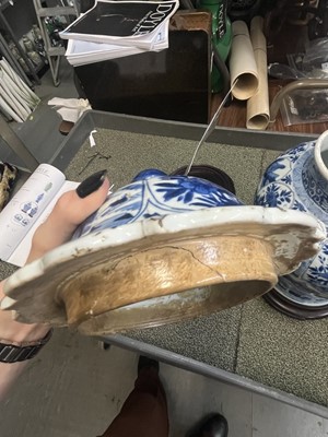Lot 337 - A Large Pair of Chinese Blue and White Porcelain Covered Jars