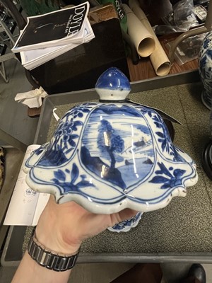 Lot 337 - A Large Pair of Chinese Blue and White Porcelain Covered Jars