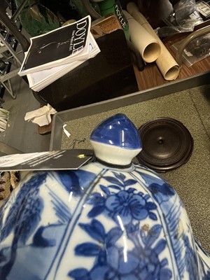 Lot 337 - A Large Pair of Chinese Blue and White Porcelain Covered Jars