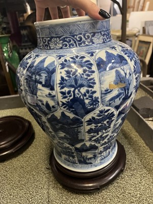 Lot 337 - A Large Pair of Chinese Blue and White Porcelain Covered Jars