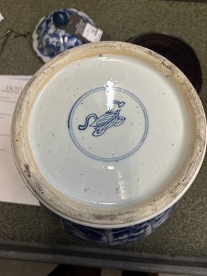 Lot 337 - A Large Pair of Chinese Blue and White Porcelain Covered Jars