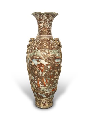 Lot 138 - Japanese Satsuma Earthenware Floor Vase