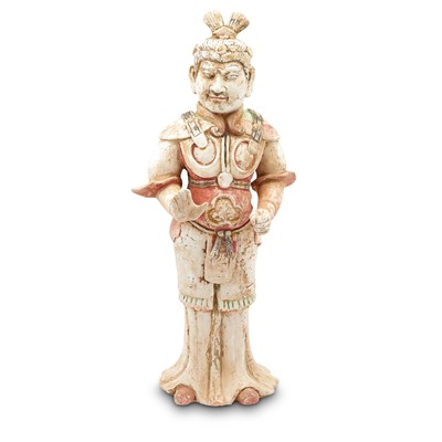 Lot 109 - A Chinese Pottery Figure of a Guardian