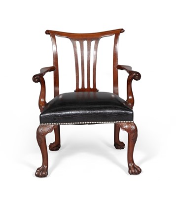 Lot 103 - Fine George II Carved Mahogany Armchair