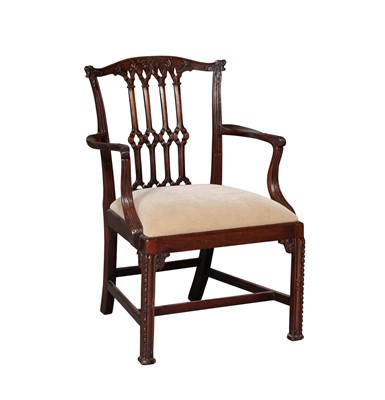 Lot 116 - George III Carved Mahogany Armchair