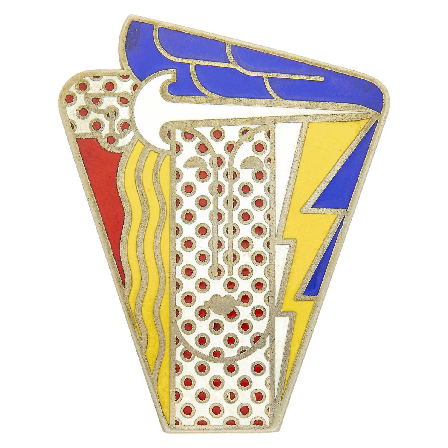 Lot 1029 - Roy Lichtenstein Metal and Enamel 'Head 1968' Brooch