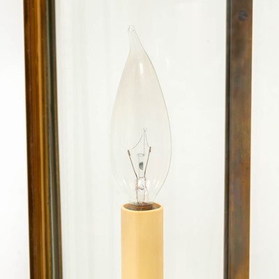 Lot 320 - Gilt-Metal and Glass Four-Light Hall Lantern