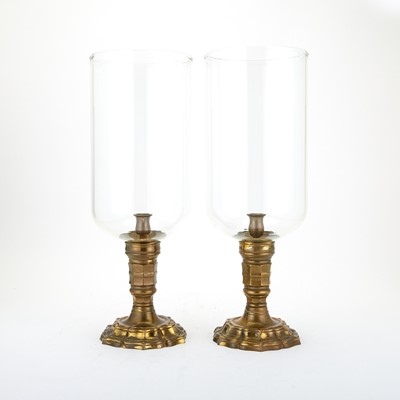 Lot 315 - Pair of Gilt-Brass and Glass Photophores