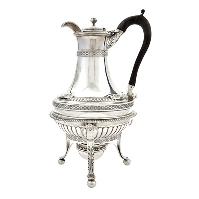 Lot 25 - George III Sterling Silver Coffee Pot on Stand
