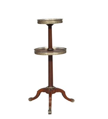 Lot 304 - Louis XVI Style Gilt-Metal Mounted Kingwood Parquetry Dumbwaiter