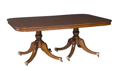 Lot 146 - George III Style Mahogany Double Pedestal Dining Table