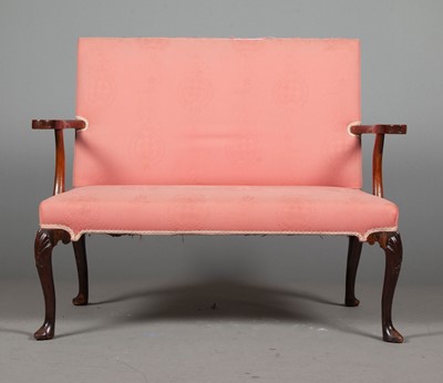 Lot 252 - George II Upholstered Mahogany Settee