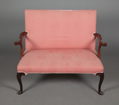 Lot 252 - George II Upholstered Mahogany Settee