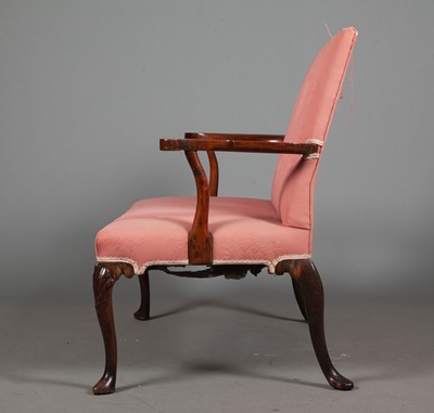 Lot 252 - George II Upholstered Mahogany Settee