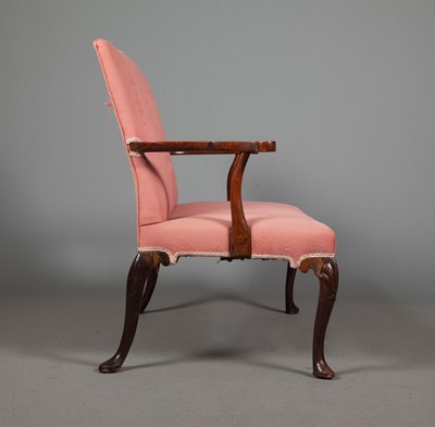 Lot 252 - George II Upholstered Mahogany Settee