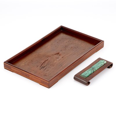 Lot 494 - A Chinese Huanghuli Scholar's Tray