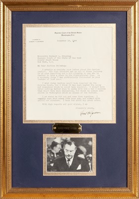 Lot 115 - A letter from Justice Robert Jackson