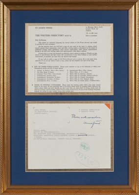 Lot 122 - Signed by Anna Freud