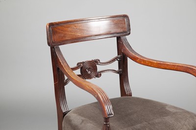 Lot 312 - Set of Six Regency Mahogany Dining Chairs