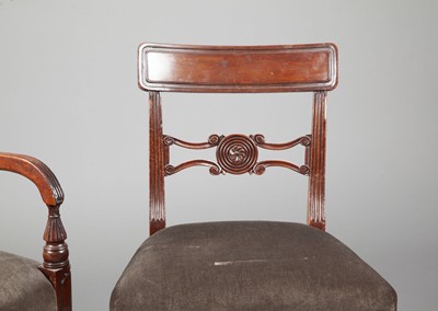 Lot 312 - Set of Six Regency Mahogany Dining Chairs