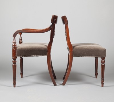 Lot 312 - Set of Six Regency Mahogany Dining Chairs