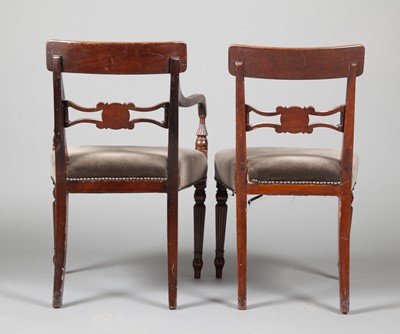 Lot 312 - Set of Six Regency Mahogany Dining Chairs