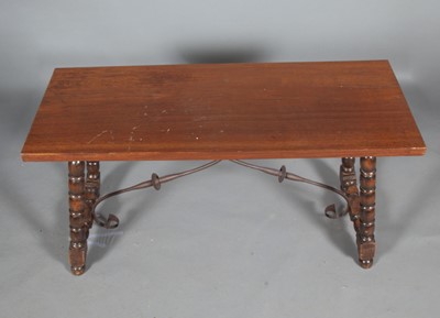 Lot 356 - Spanish Baroque Style Oak and Iron Table