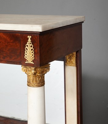 Lot 671 - Classical Marble Top Mahogany Pier Table