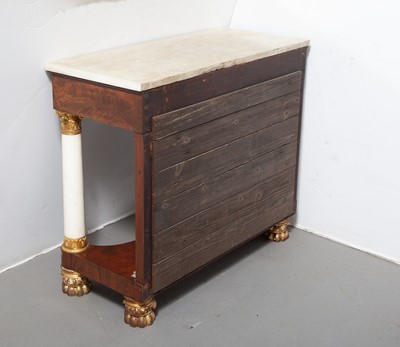 Lot 671 - Classical Marble Top Mahogany Pier Table